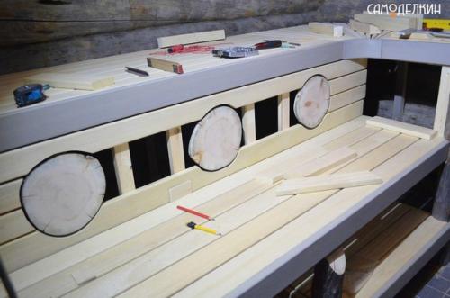 Полки в бане своими руками. 01