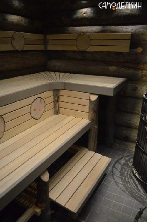 Полки в бане своими руками. 02