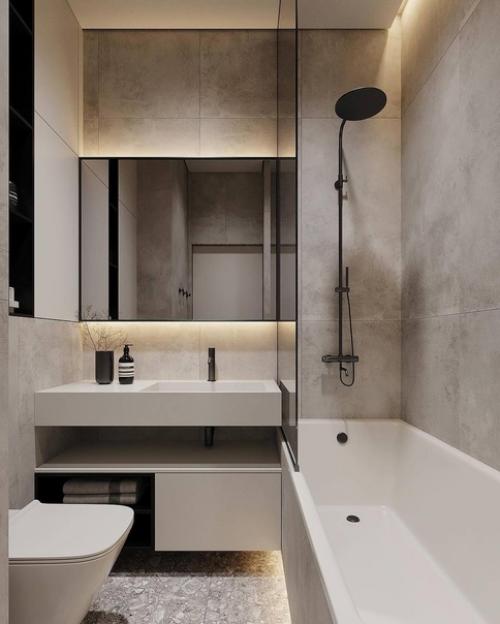 Стильный интерьер однокомнатной квартиры в современном минимализме и элементами эко стиля. 06