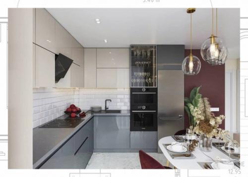 Кухня - гостиная в современном стиле. 02