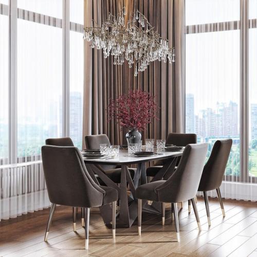 Очень красивый необычный дизайн гостиной в квартире. 02