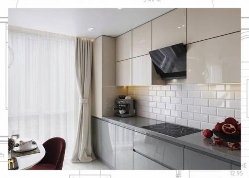 Кухня - гостиная в современном стиле. 03