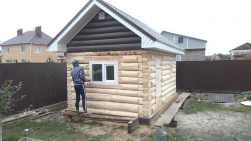 Небольшая, но очень классная банька, сделанная своими руками. 04