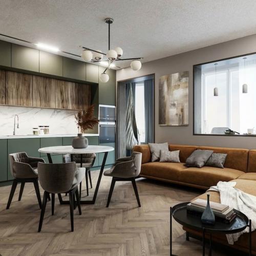 Дизайн кухни - гостиной 17. 08