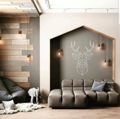 Интерьер детской комнаты в стиле лофт. 02