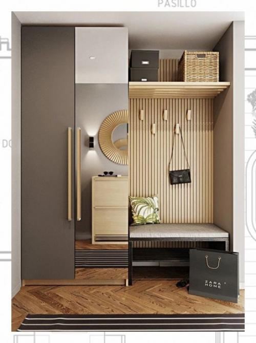 Минимализм в дизайне прихожей все больше в популярности набирает. 06