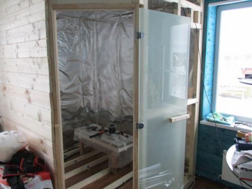 Встроенная финская мини - сауна на даче своими руками. 05 Встроенная финская мини - сауна на даче своими руками. 05