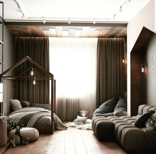 Интерьер детской комнаты в стиле лофт. 03