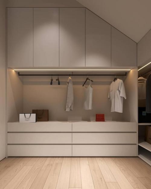 Мастер спальня в светлых тонах в загородном доме. 09