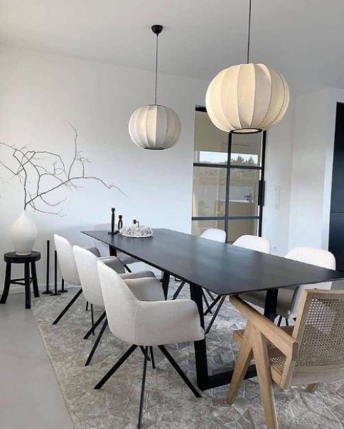 Современный нейтральный интерьер с черными акцентами. 02