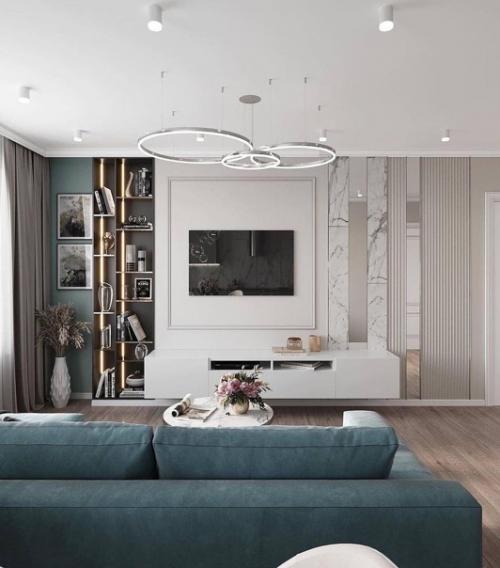 Безумно красивый дизайн - проект кухни - гостиной и коридора. 03