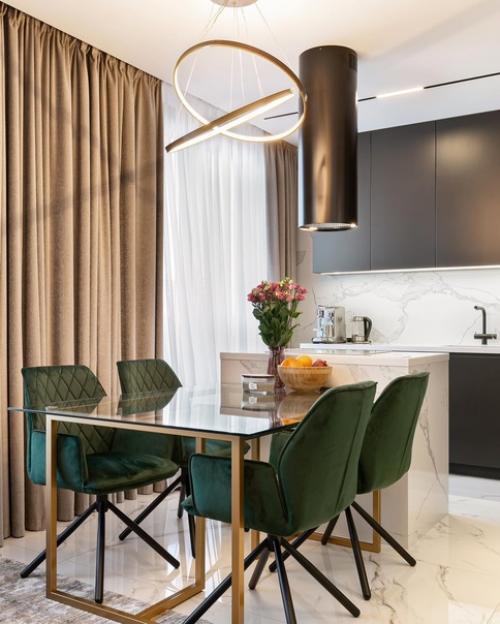 Кухня - гостиная.  Остальные комнаты также закончили, но еще декор будет, так что обязательно скину фото всей реализации. 02