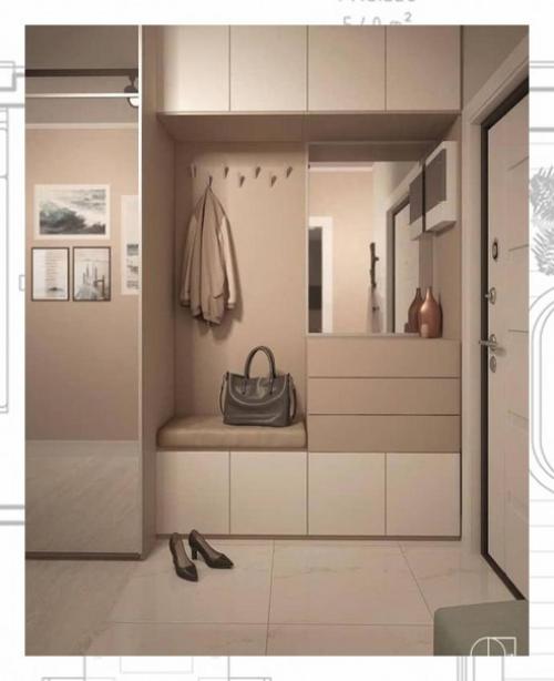 Минимализм в дизайне прихожей все больше в популярности набирает. 03