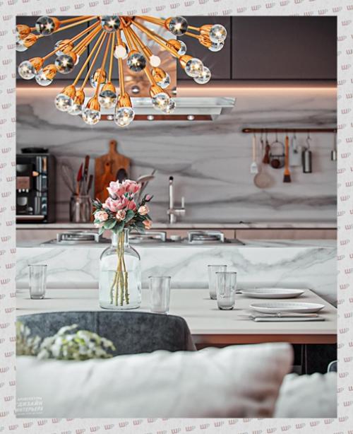 Деревянный пол на кухне никогда не выходит из моды. 04