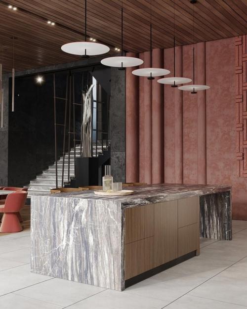 Кухня - гостиная в загородном доме. 02