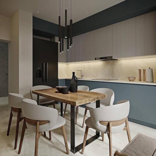 Интерьер кухни в двухкомнатной квартире. 03