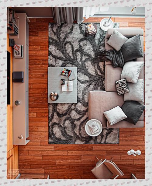 Деревянный пол на кухне никогда не выходит из моды. 03