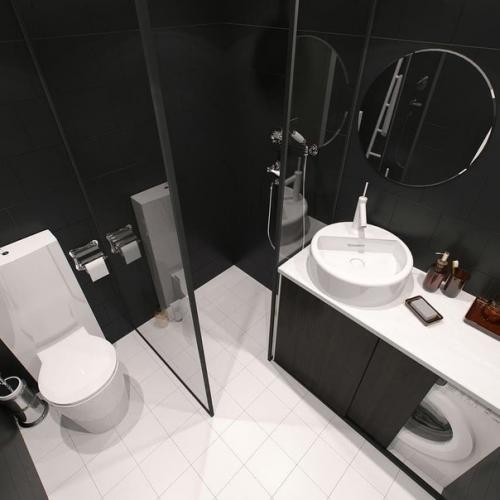 Несмотря на небольшую площадь квартиры в 24 квадратных метра, потолки достаточно высокие - 3, 8 метра. 05