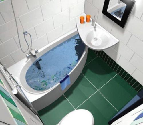 Идеи для маленькой ванной. 04 Идеи для маленькой ванной. 04