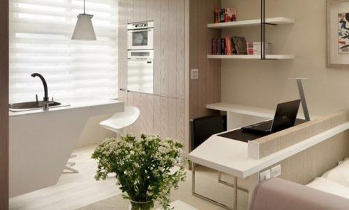 Дизайн интерьера маленькой квартиры - студии, общей площадью 30 кв. 05