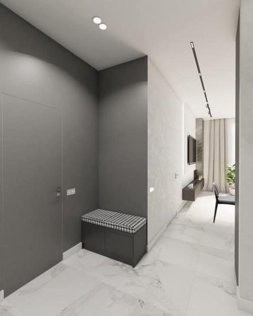 Строгий дизайн - проект квартиры без ярких акцентов. 04