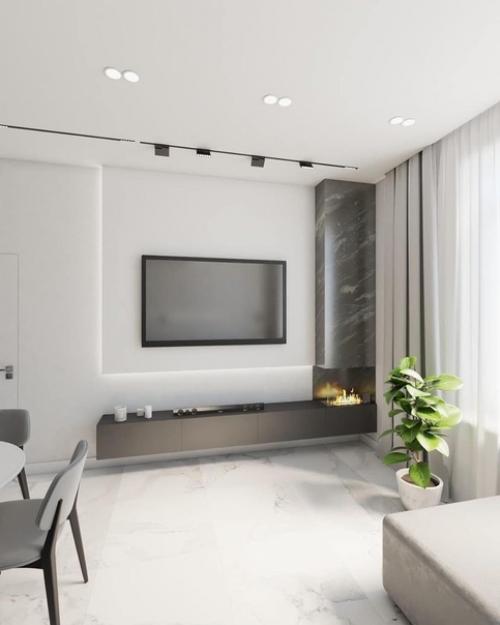 Строгий дизайн - проект квартиры без ярких акцентов. 03