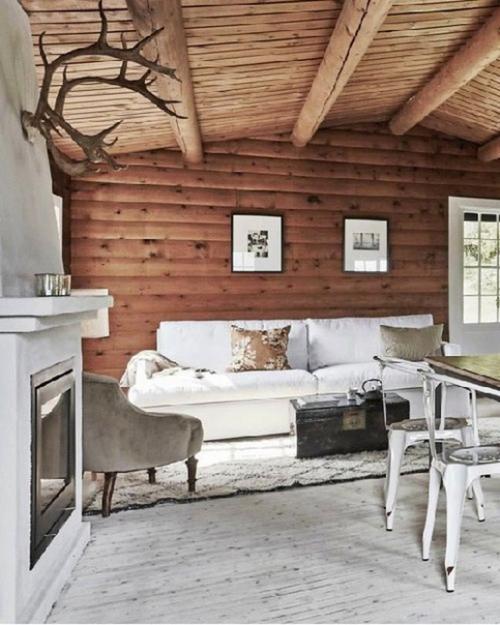 Интерьер деревянного коттеджа. 01