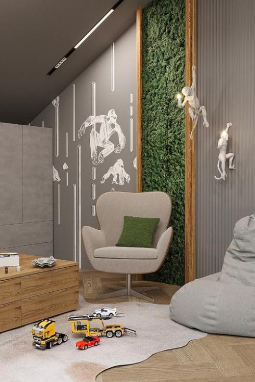 Детская в благородных серых тонах. 03