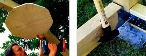 Ажурная беседка своими руками для дачи. 06