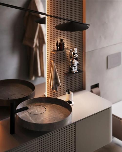 Интерьер ванной комнаты в современном стиле от Studio Nacrt. 03