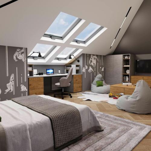 Детская в благородных серых тонах. 07