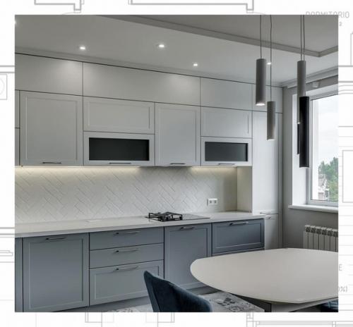 Кухонный гарнитур. В скандинавском стиле кухонный гарнитур прост и лаконичен. 08