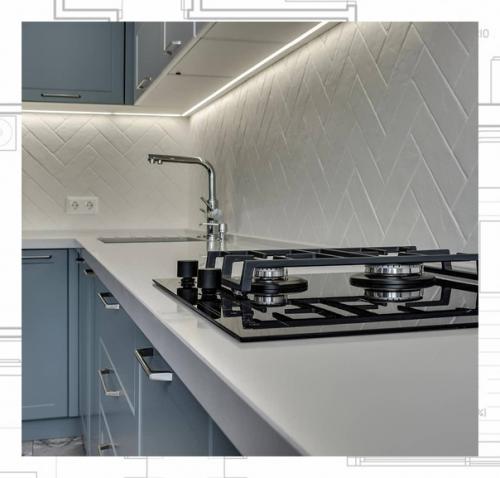 Кухонный гарнитур. В скандинавском стиле кухонный гарнитур прост и лаконичен. 05