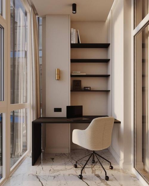 Интерьер просторной лоджии. 06