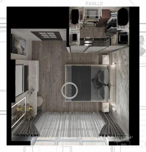 Многим людям хочется иметь функциональную гардеробную в спальне. 06