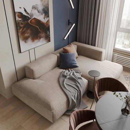 Яркий и насыщенный интерьер двухкомнатной квартиры. 01