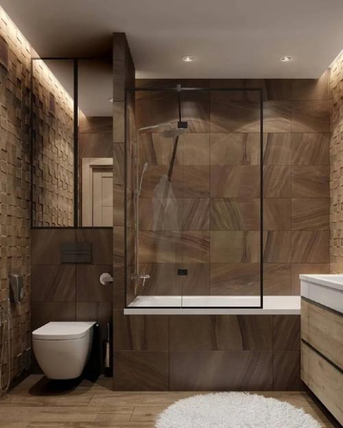 Ванная комната.  Необычные решения для обычного помещения. 01