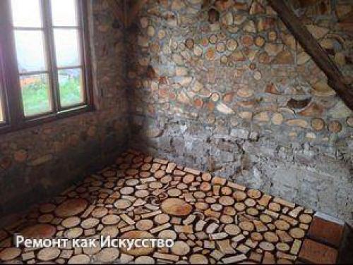 Пол из спилов. 03 Пол из спилов. 03