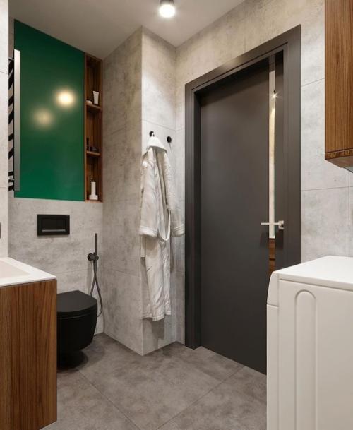 Сочные оттенки зелёного все помещения этого проекта объединяют. 09