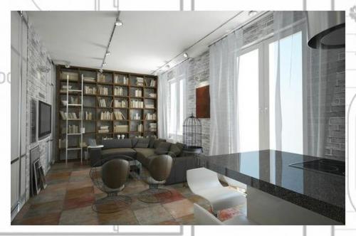 Студия в стиле лофт в Петербурге: дизайнер Мария Василенко. 05