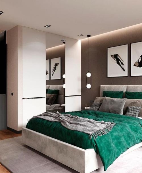 Сочные оттенки зелёного все помещения этого проекта объединяют. 06