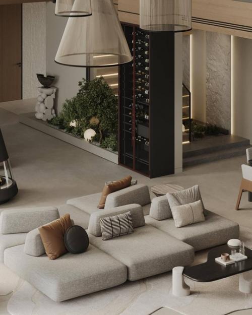 Мы начнём утро понедельника с шикарного интерьера виллы под Санкт-петербургом уютное и стильное сочетание оттенков и декора. 02