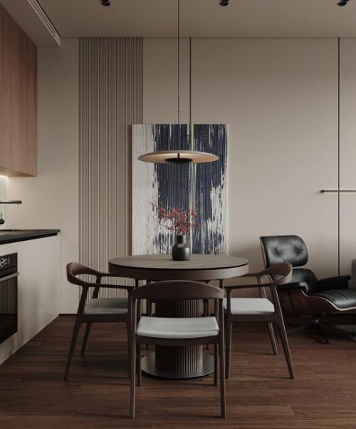 Стильный и современный интерьер квартиры в светлых тонах. 03