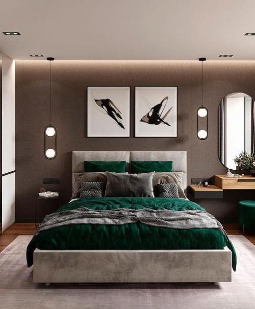 Сочные оттенки зелёного все помещения этого проекта объединяют. 05