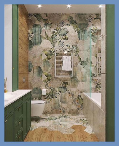 Лишь в том случае, если вы надумали освежить свою ванную комнату, рассмотрите растительные элементы. 01