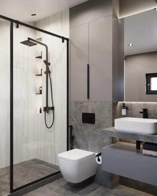 Ахроматические цвета для помещения любого размера универсальны. 01