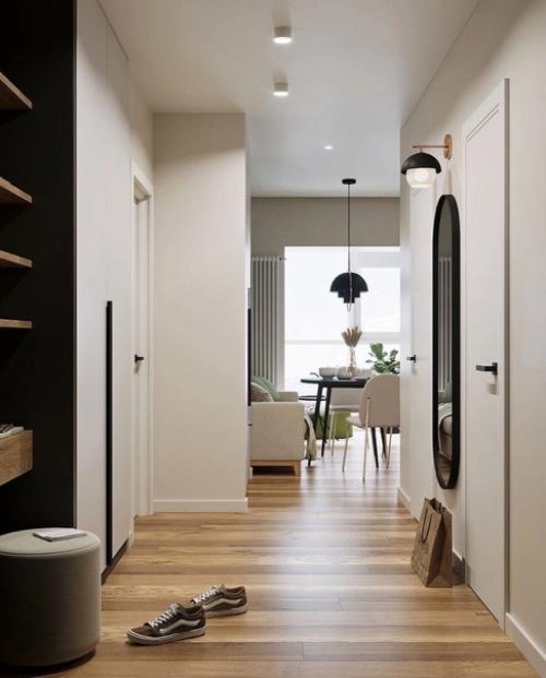 Однокомнатная квартира площадью 46 м 2. ремонт однокомнатной квартиры без переноса перегородок и функциональных зон. 06