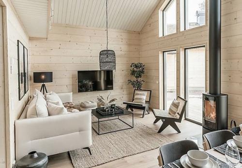 Шале из светлого дерева с современным декором. 01