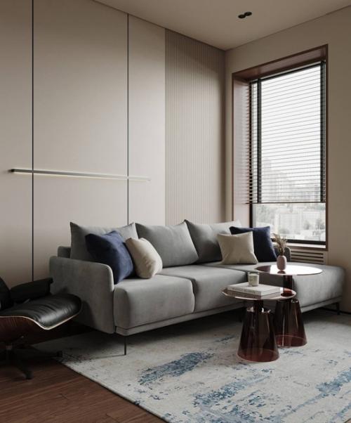 Стильный и современный интерьер квартиры в светлых тонах. 06