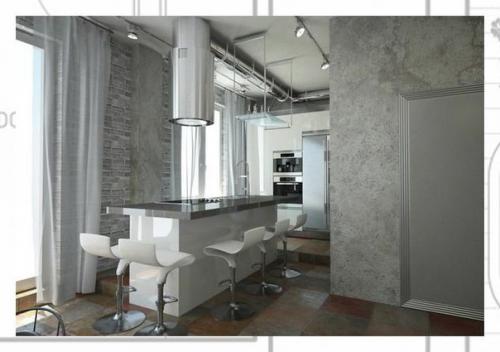 Студия в стиле лофт в Петербурге: дизайнер Мария Василенко. 01